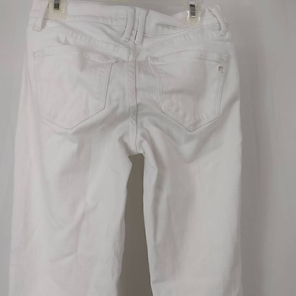 Madewell White Skinny Low Rise Ankle Zip Jeans Size 24 EUC.
Waist 13" across
Ris - Picture 7 of 8